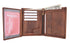 Vintage Look Genuine Leather RFID Blocking European Style Bifold Trifold Wallet with ID Window RFID518HTC